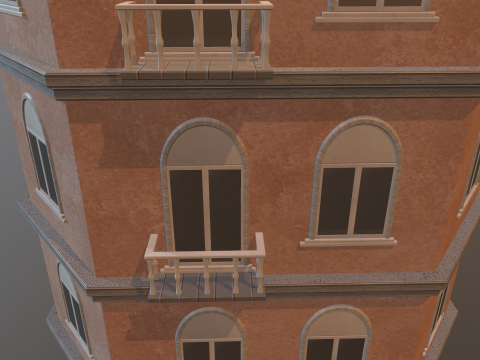 Pack Building European 3D 模型