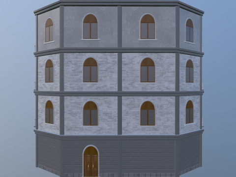Pack Building European 3D 模型