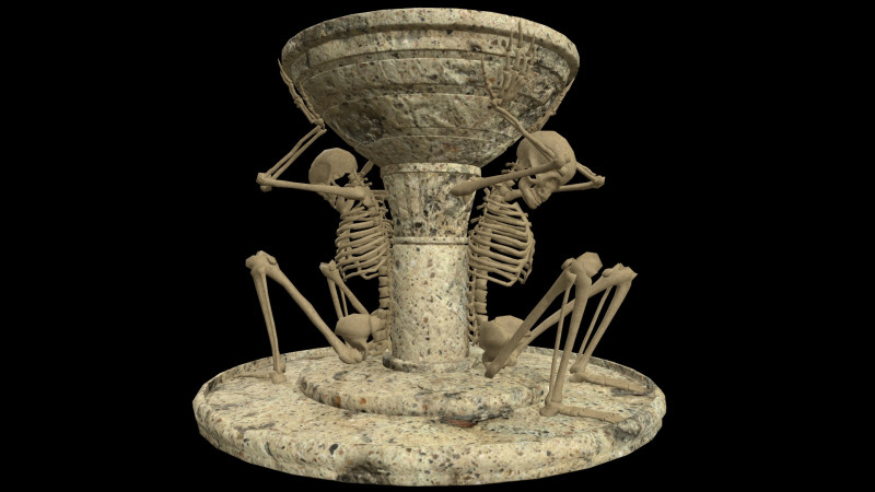 Brazier Skeleton Medievalfbx 3Dモデル .c4d .max .obj .3ds .fbx .stl .blend 