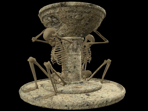 Brazier Skeleton Medievalfbx 3Dモデル