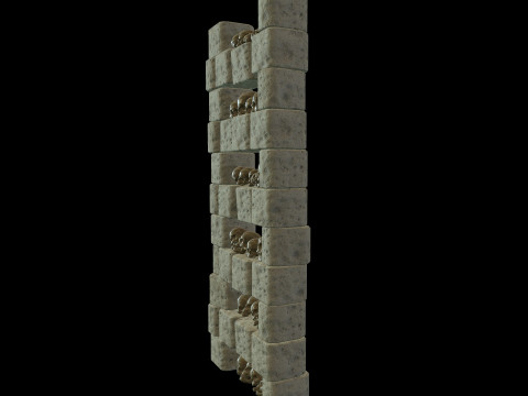 Catacombs Skeleton Medieval 3Dモデル