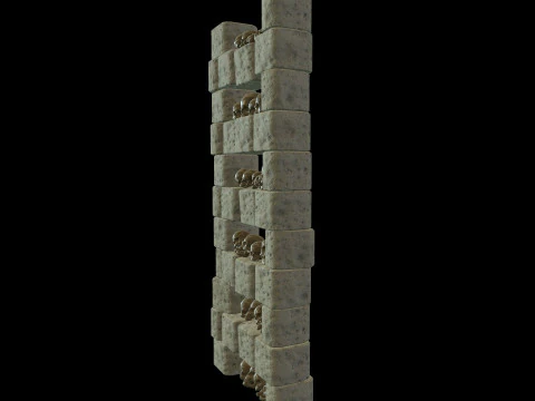Catacombs Skeleton Medieval 3D Model