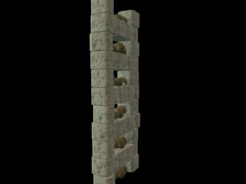 Catacombs Skeleton Medieval 3Dモデル
