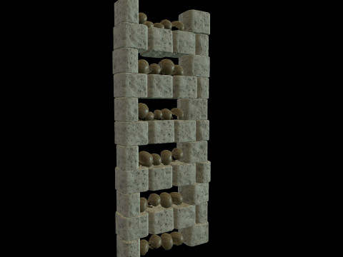 Catacombs Skeleton Medieval 3Dモデル