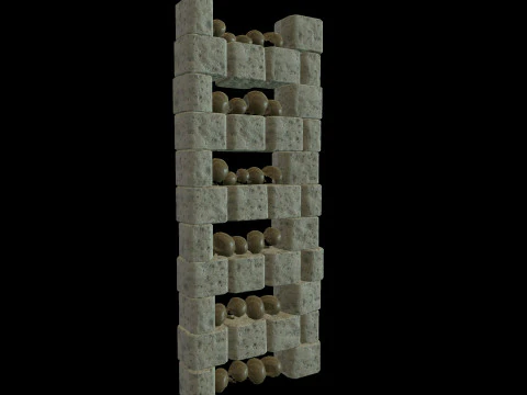 Catacombs Skeleton Medieval 3D Model