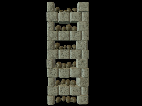 Catacombs Skeleton Medieval 3Dモデル