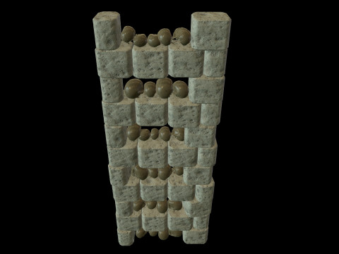 Catacombs Skeleton Medieval 3Dモデル