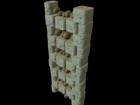 Catacombs Skeleton Medieval 3D Model