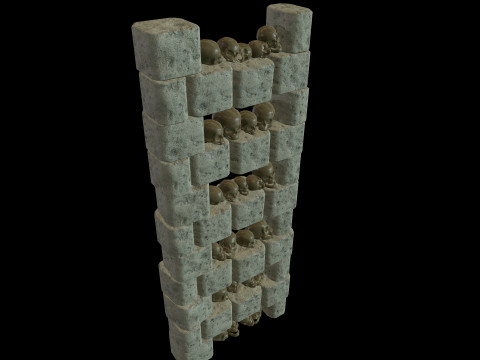 Catacombs Skeleton Medieval 3Dモデル