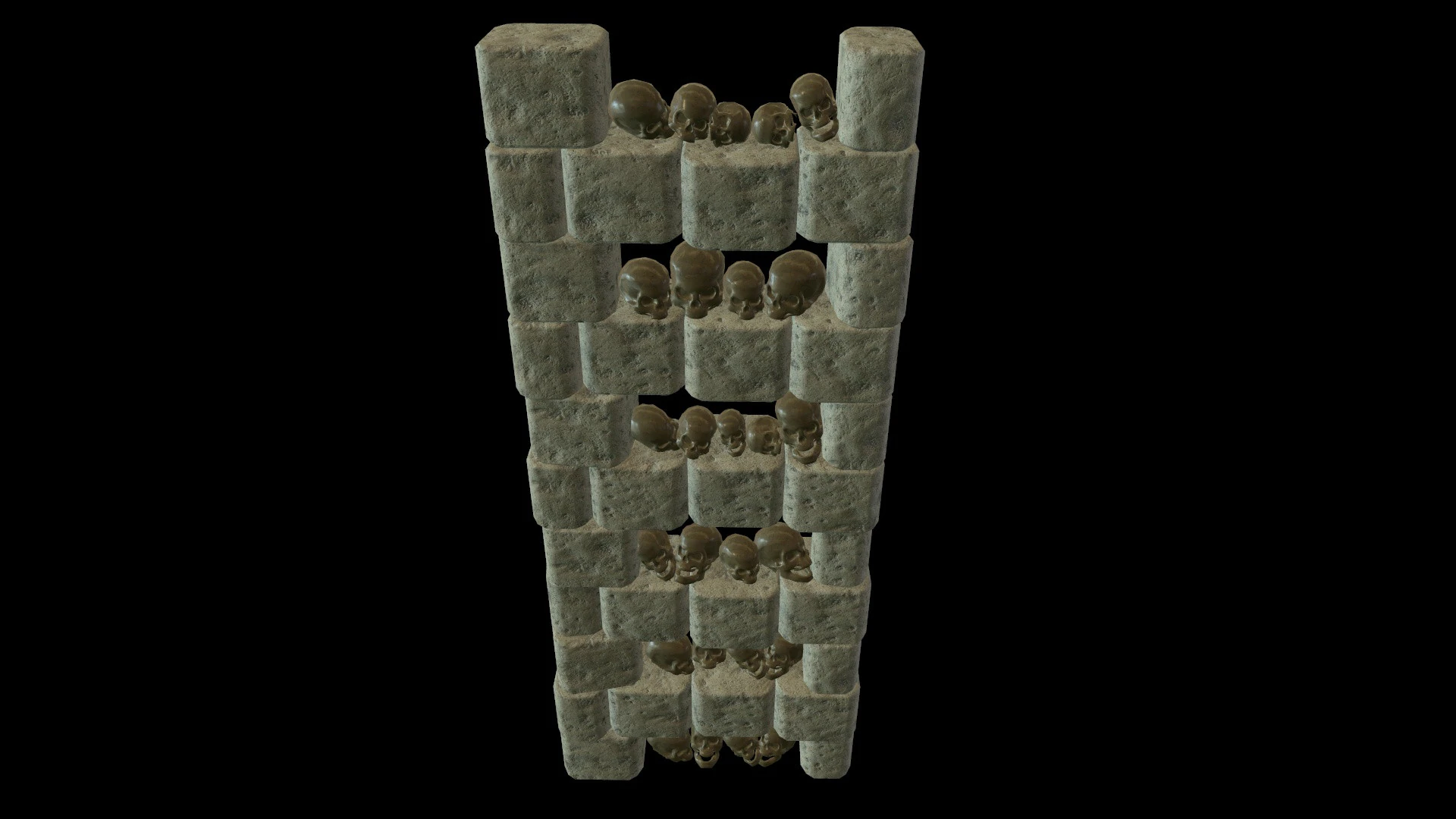 Catacombs Skeleton Medieval 3D Model .c4d .max .obj .3ds .fbx .stl .blend 