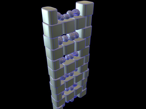 Catacombs Skeleton Medieval 3Dモデル