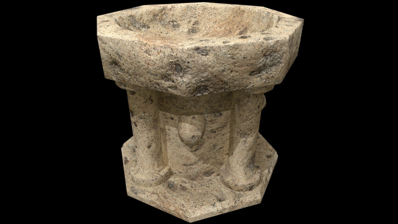 Fountain Colum 3D 模型 .c4d .max .obj .3ds .fbx .stl .blend 