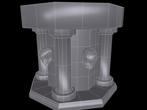 Fountain Colum 3D 模型
