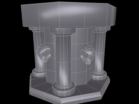 Fountain Colum 3D 模型