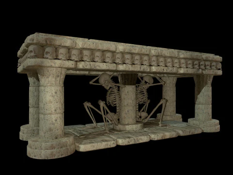 Scheletro del tavolo in basso Modello 3D