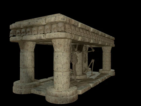 Table Skeleton Down 3D Model