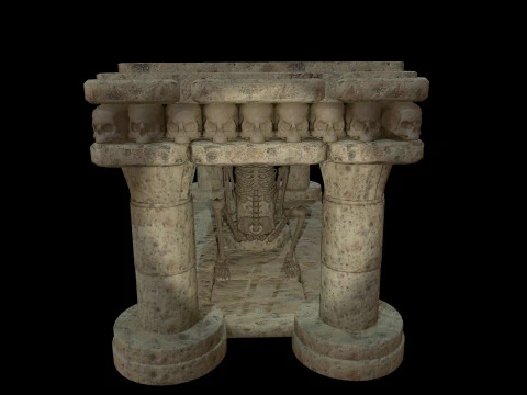 Table Skeleton Down 3D Model