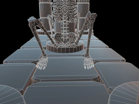Table Skeleton Down 3D Model