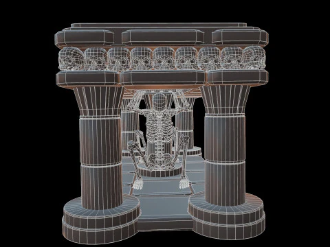 Table Skeleton Down 3D Model
