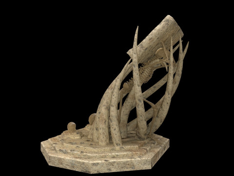 Tentacles Skeleton Desk 3D 模型