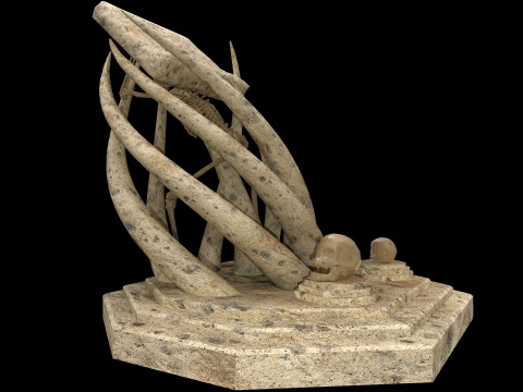 Tentacles Skeleton Desk 3D 模型