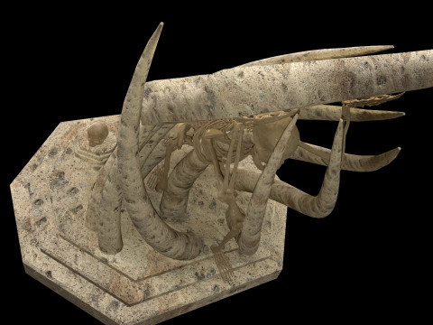 Tentacles Skeleton Desk 3D 模型