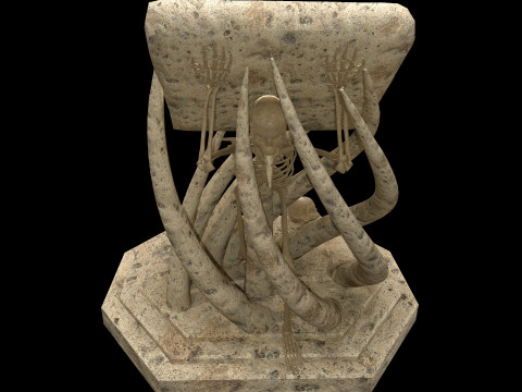 Tentacles Skeleton Desk 3D 模型