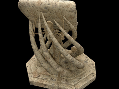 Tentacles Skeleton Desk 3D 模型