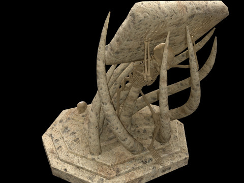 Tentacles Skeleton Desk 3D 模型