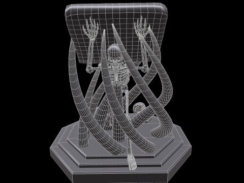 Tentacles Skeleton Desk 3D 模型