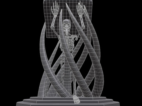 Tentacles Skeleton Desk 3D 模型