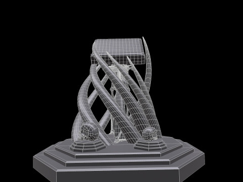 Tentacles Skeleton Desk 3D 模型