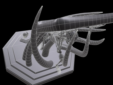 Tentacles Skeleton Desk 3D 模型