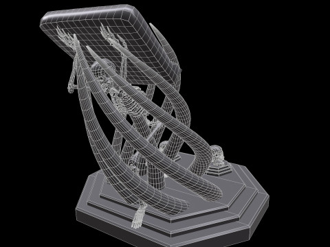 Tentacles Skeleton Desk 3D 模型