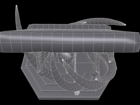 Tentacles Skeleton Desk 3D 模型