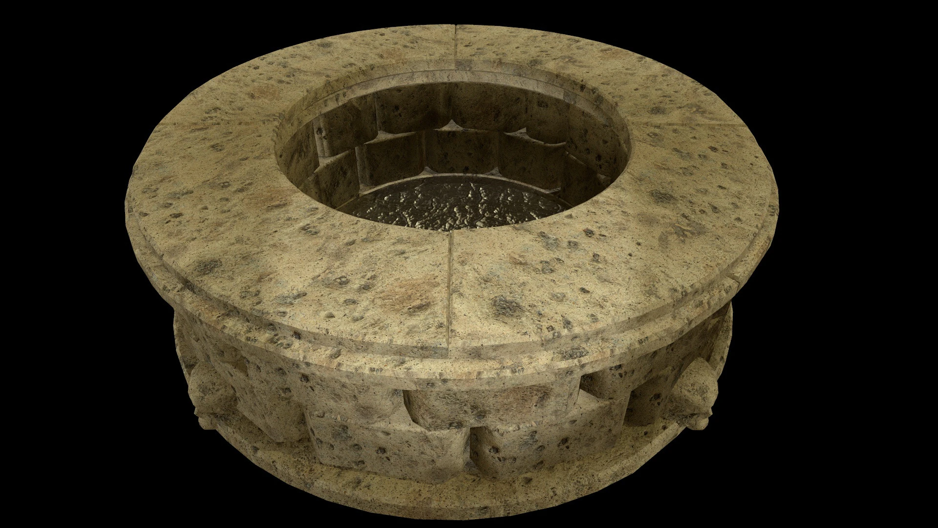 Well Stone Medieval 3D Model .c4d .max .obj .3ds .fbx .stl .blend
