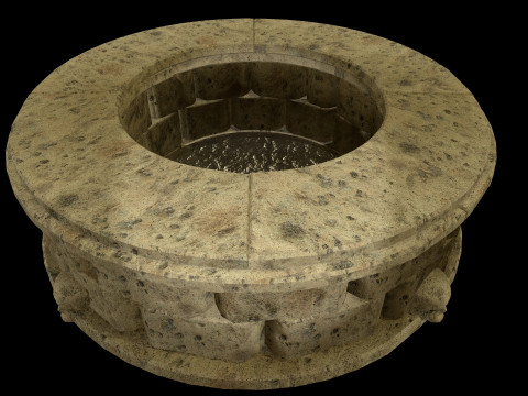 Well Stone Medieval 3D 모델