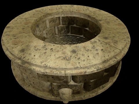Well Stone Medieval 3D Model