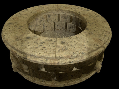 Well Stone Medieval 3D Modell
