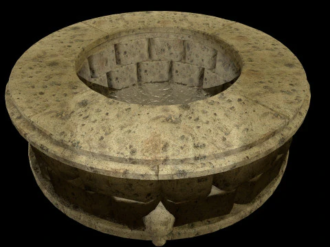 Well Stone Medieval 3D Model