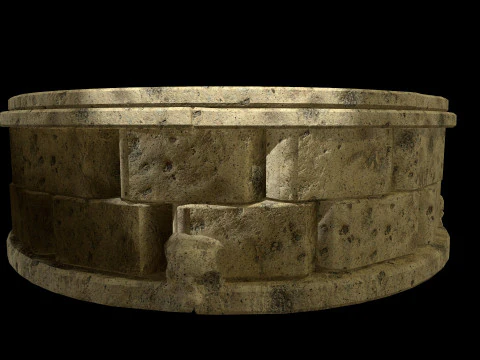Well Stone Medieval 3D Model