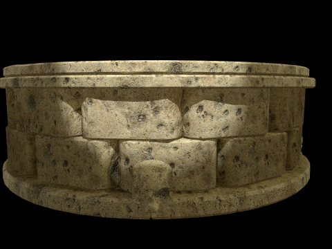 Well Stone Medieval 3D Model