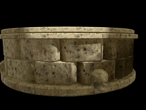 Well Stone Medieval 3D Modell