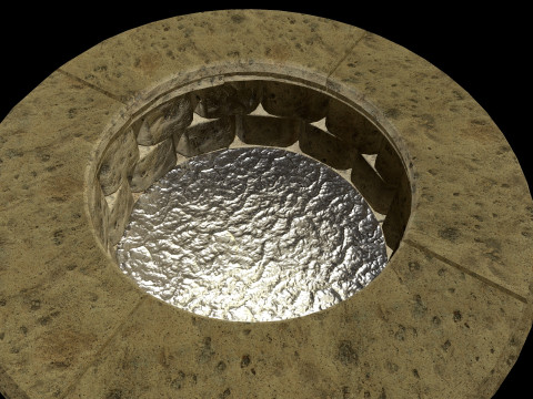 Well Stone Medieval 3D Modell