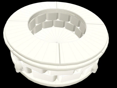 Well Stone Medieval 3D Model