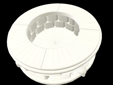 Well Stone Medieval 3D Model