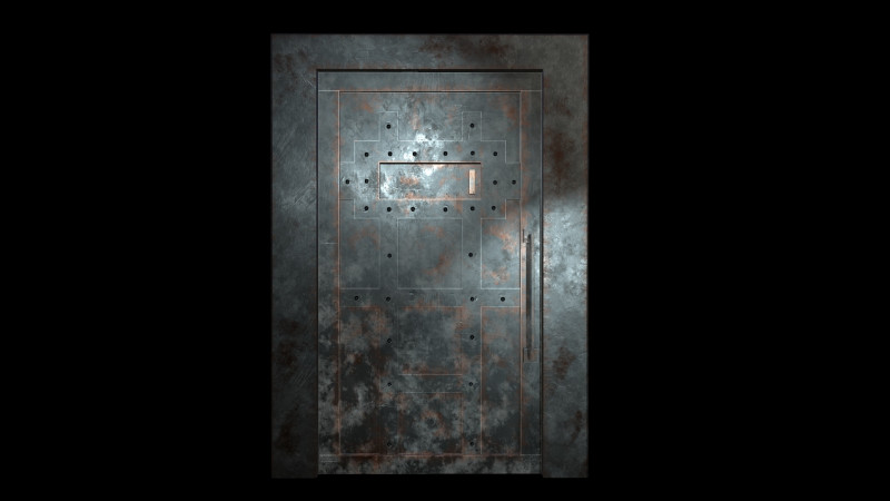 DoorMetalRust 3D Model .c4d .max .obj .3ds .fbx .stl .blend 