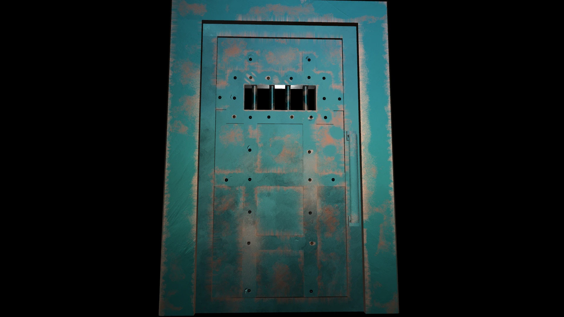 DoorMetalRustV2 3D Model .c4d .max .obj .3ds .fbx .stl .blend 