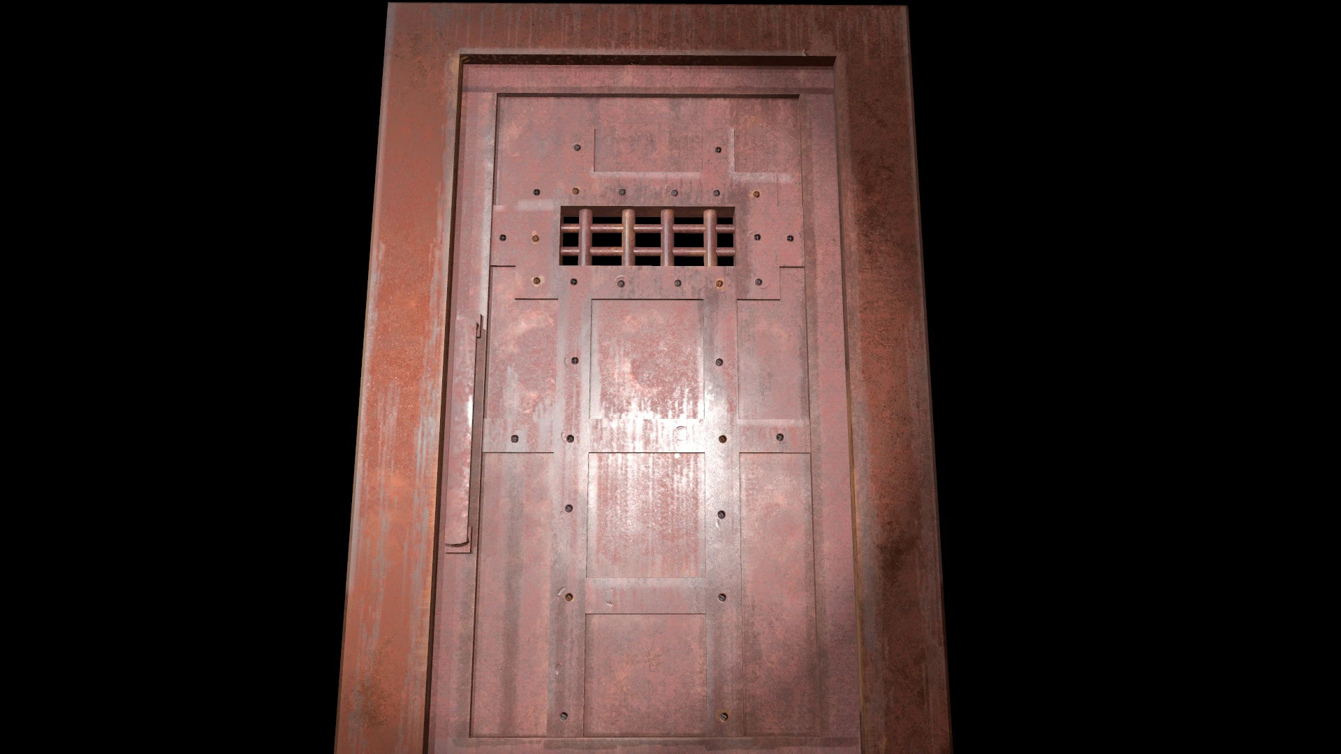 DoorMetalRustV3 3D Model .c4d .max .obj .3ds .fbx .stl .blend 