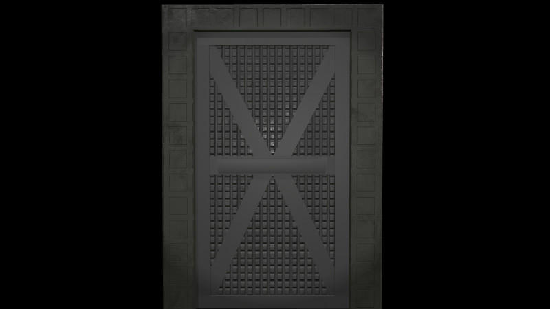 DoorMetalRustV5 3D Model .c4d .max .obj .3ds .fbx .stl .blend 
